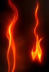 Abstract Fiery Flames Dark Background Design