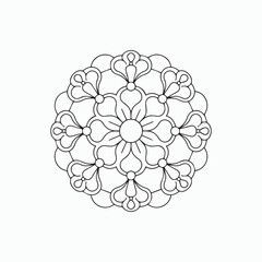 kids Mandala Coloring Book page,  wall art, tile design, kdp Book Interior, tattoo design