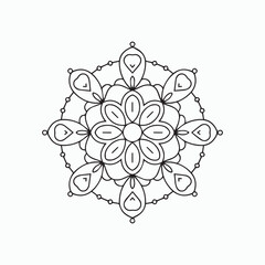 kids Mandala Coloring Book page,  wall art, tile design, kdp Book Interior, tattoo design