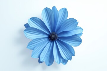 Obraz premium A blue flower with a dark center