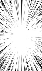 Obraz premium Radial burst speed lines background, zoom effect, manga, comics