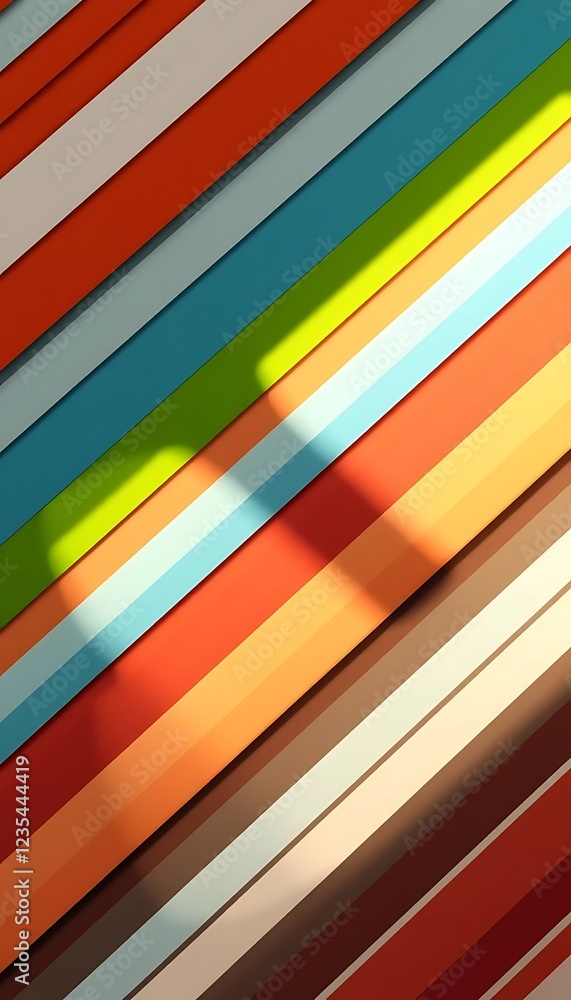 Poster abstract diagonal stripes colorful pattern design