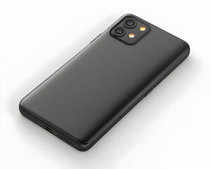 Sleek Black Smartphone 3D Render High-Resolution Image