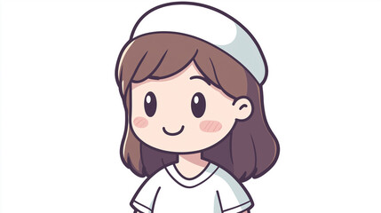 Fototapeta premium Cartoon cute nurse material 