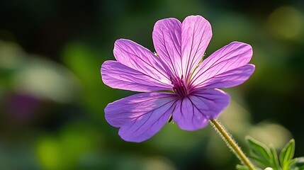 Fototapeta premium Soft light illuminates delicate purple flower petals. AI Generated