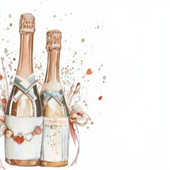 Elegant Champagne Bottles for Celebration and Toasting