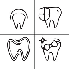 National Dentists Day, tooth, dentist, dental, teeth, care, healthy, dentistry, medicine, health, medical, hygiene vector design icon symbol set 