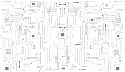 Geometric background and high tech circuit board connection system