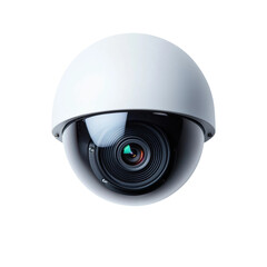 Modern White Dome Security Camera with Wide Angle Lens View