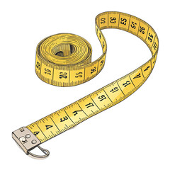 measuring tape isolated on white