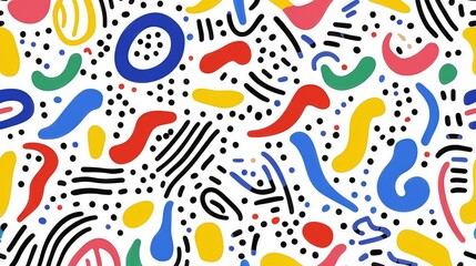 Abstract Playful Colorful Pattern Background