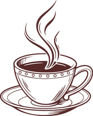 cup of coffee with steam