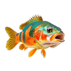 Fototapeta premium Colorful Freshwater Fish with Vibrant Patterns and Detailed Features