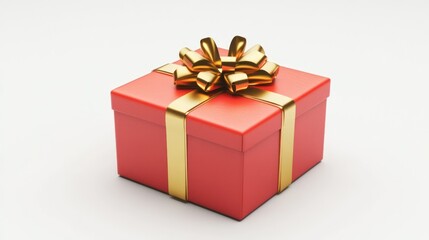 Obraz premium Elegant Gift Box Isolated White Background