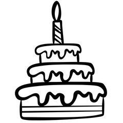 Illustration of a birthday cake