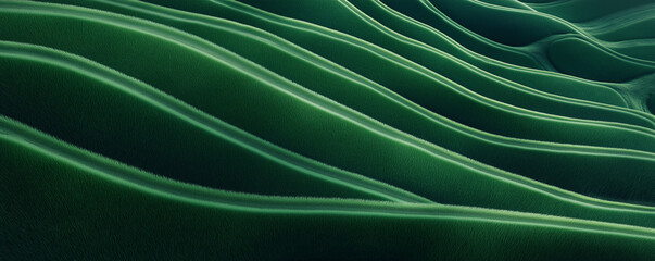 Obraz premium Abstract organic green lines as wallpaper background illustration. Background with natural terraces viewed from a bird’s-eye perspective