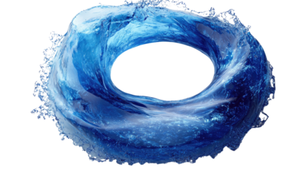 Water Vortex Abstract: An abstract image of water swirling in a circular motion, creating a mesmerizing vortex of blue. The ripples and splashes capture the dynamic energy and movement of water.