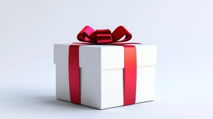 Elegant Gift Box Isolated White Background