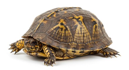Obraz premium Eastern Box Turtle Reptile Close up Shell Detail Wildlife Photography
