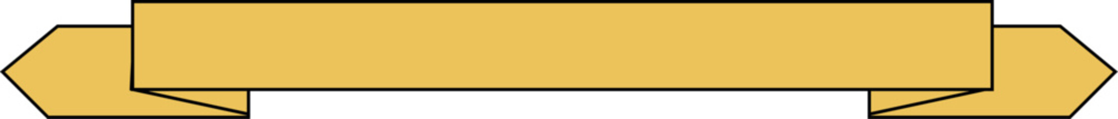 Yellow and white banners with ribbons