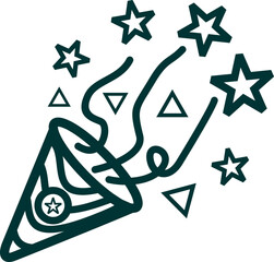 Confetti Icon Outline
