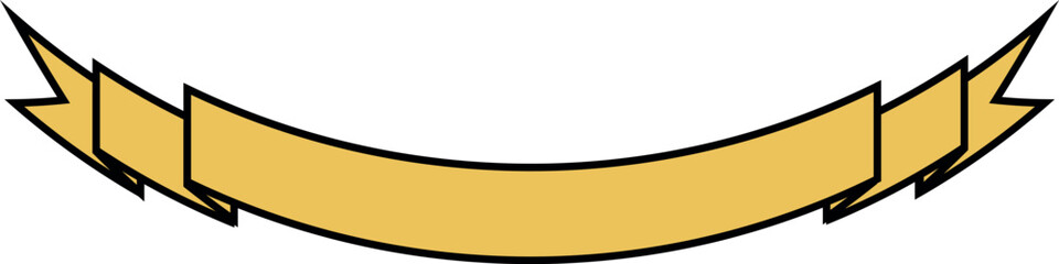 Yellow  and white banners with ribbons