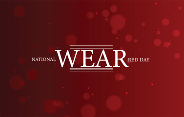 A vibrant design celebrating National Wear Red Day