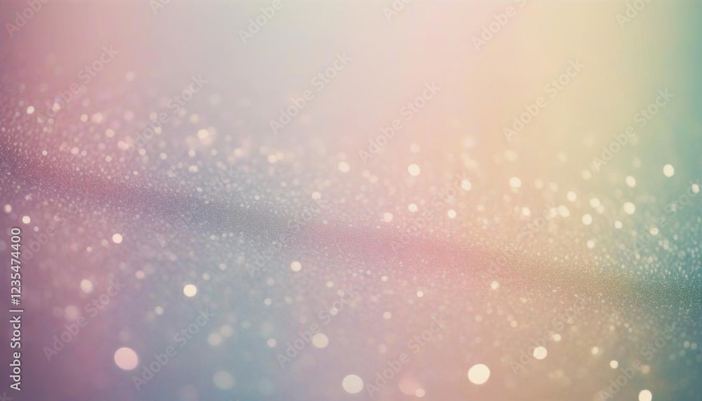 Poster abstract pastel gradient with sparkling bokeh lights effect
