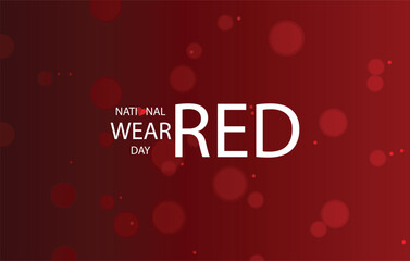 A vibrant design celebrating National Wear Red Day