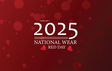 A vibrant design celebrating National Wear Red Day