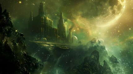 CIUDAD EN RUINAS EN PLANETA EXTRATERRESTRE