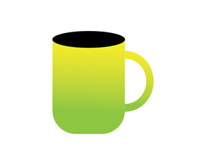 Blank blue cup isolated on white. Mockup for design