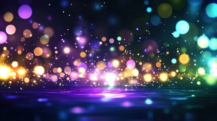 Obraz premium Abstract Colorful Lights Bokeh Background Image