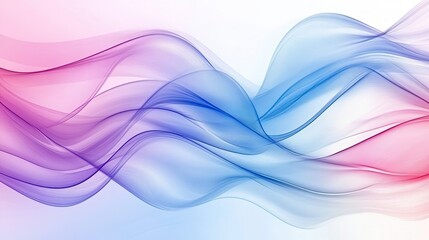 Obraz premium Futuristic gradient wave design with flowing blue and pink hues, creating an abstract and modern visual backdrop.