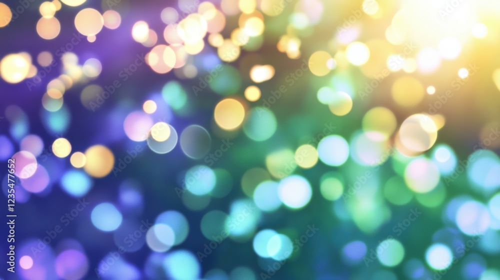 Poster Abstract Colorful Bokeh Lights Background Image
