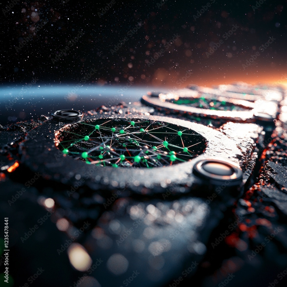 Poster abstract network futuristic ai generated technology background
