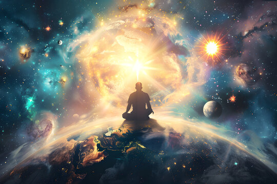 Illustration of Omnipotence: The Supreme Power Ruling Over The Universe