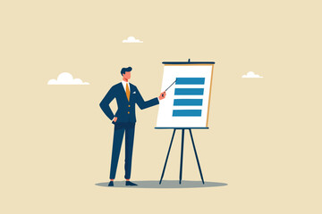 Strategic Leadership, A Businessman Presenting Workflow and Procedures for Optimal Team Efficiency