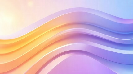 Fototapeta premium Abstract Pastel Waves Design Smooth Gradient Background