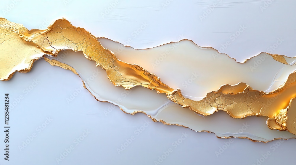Aufkleber elegant abstract background with shimmering gold and smooth white textures for modern design project