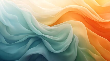 Obraz premium Soft pastel fabric flows gently warm sunlight bathes flowing drapes. AI Generated