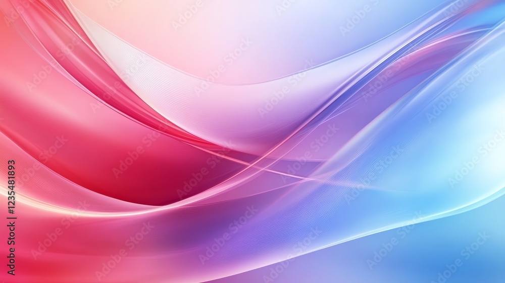 Poster colorful abstract waves softly blend and flow across the canvas creating a serene and calming atmosp