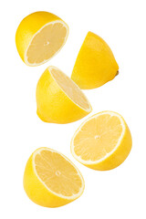 Falling Lemon cutout, full depth of field.