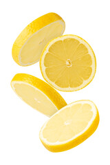 Falling Lemon cutout, full depth of field.