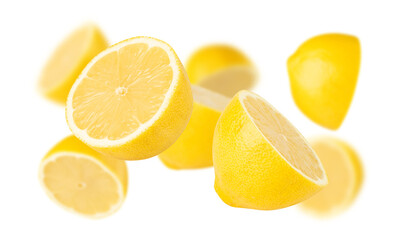 Falling Lemon cutout, full depth of field.