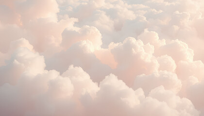 A dreamy and ethereal cloud-like background with soft pastel shades and hints of shimmering gold