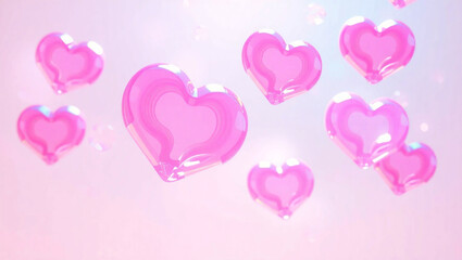 pink bubble heart