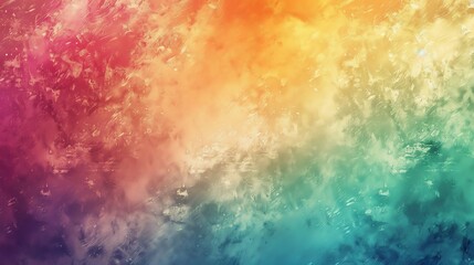 A digital painting with a gradient of colors from yellow to orange, red, pink, and blue.