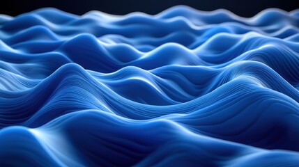 Fototapeta premium Abstract blue wave pattern background.