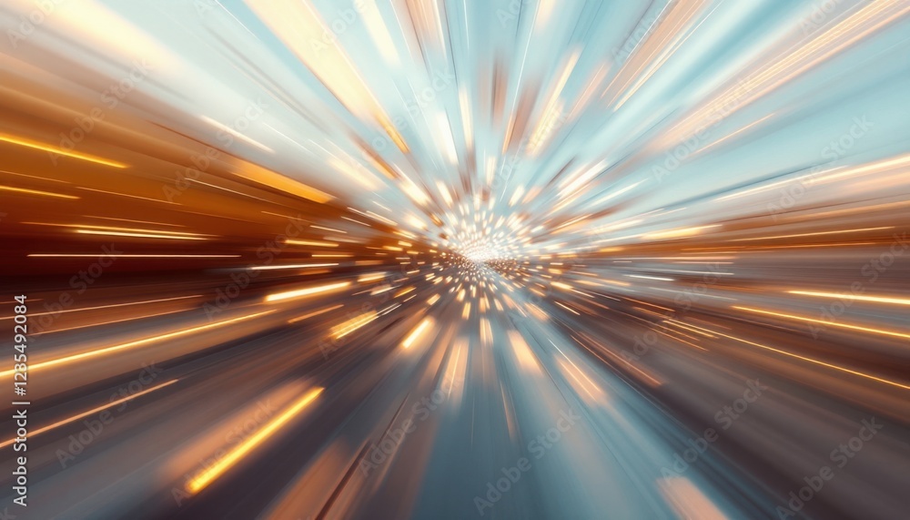 Poster abstract light speed burst with dynamic streaks of color and motion